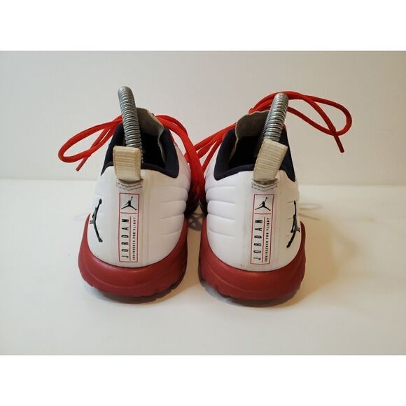 NIKE AIR JORDAN TRAINER PRIME “FLU GAME” BRED WHITE RED (881462-120) SZ US 4.5Y - Picture 4 of 12